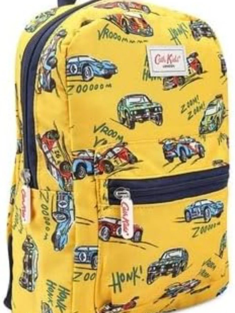 Cath Kidston Medium Rucksack Backpack Rally Cars in Recycled Polyester in Yellow